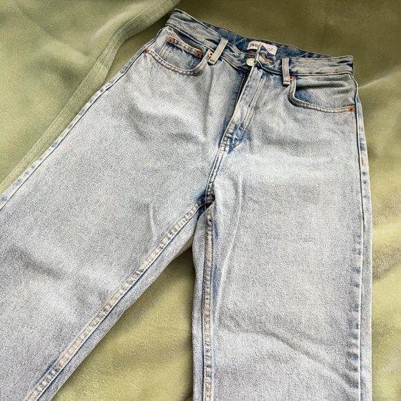 Zara 100% Cotton Mom Jeans - Picture 1 of 7
